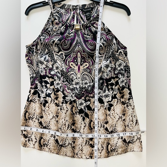 WHBM - Sleeveless Silk Paisly and Animal Print Blouse - Picture 9 of 10